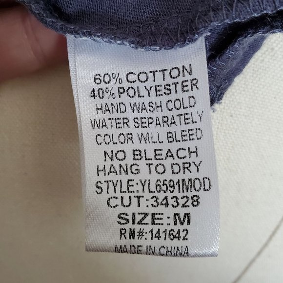 She + Sky Medium Navy Rushed Tank M Medium - Picture 9 of 9